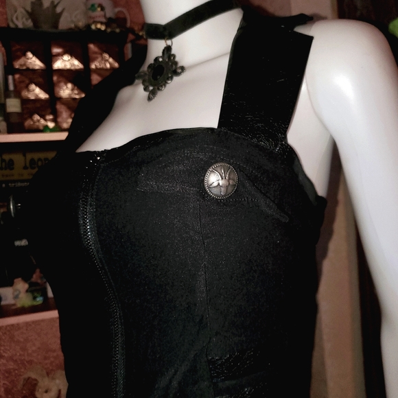 NWOT 🖤Very Cool Goth 🕸Black Halter Style Dress Size L🖤 - Picture 8 of 11